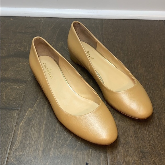 cole haan gold heels